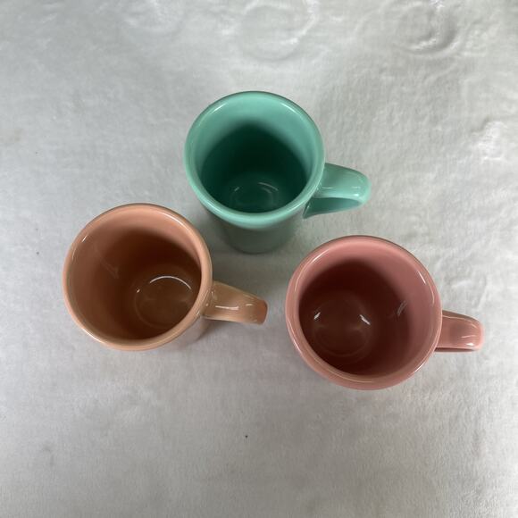 5 Homer Laughlin Fiesta Denver Mugs Set HLC Fiestaware Coffee Tea Cups Lot Chrty - Picture 6 of 16